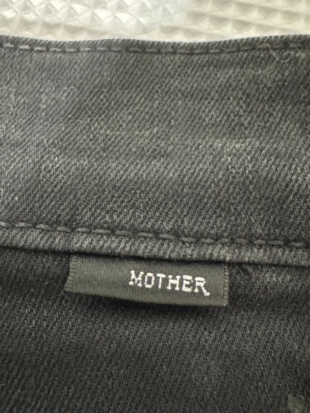 MOTHER The Swooner Ankle Black Coated High Waist Jeans in Wet Paint - Picture 9 of 15